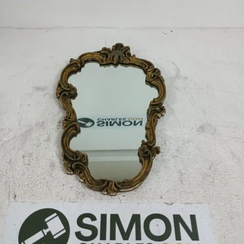 ORNATE GILT-BRASS FRAMED OVAL WALL MIRROR