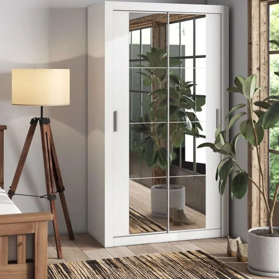 BOXED HALLUM 2 DOOR WARDROBE (4 BOXES)