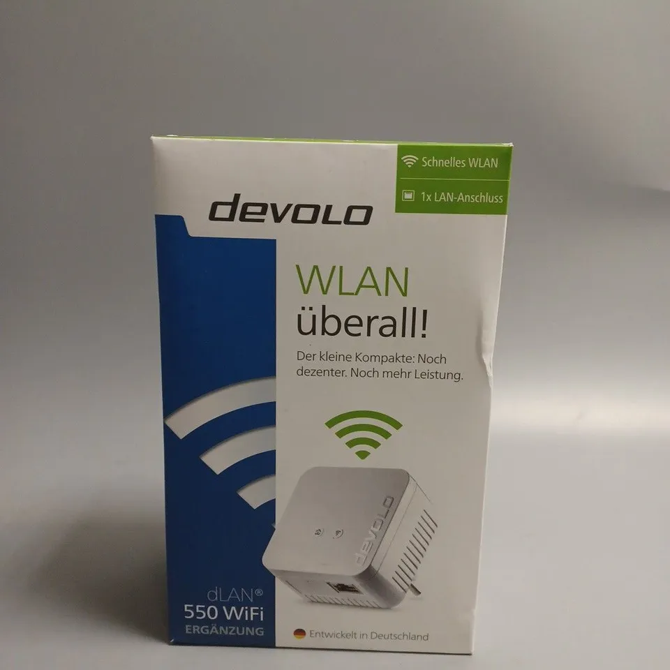 SEALED DEVOLO 9626 DLAN 550 WI-FI ADD-ON POWERLINE ADAPTER
