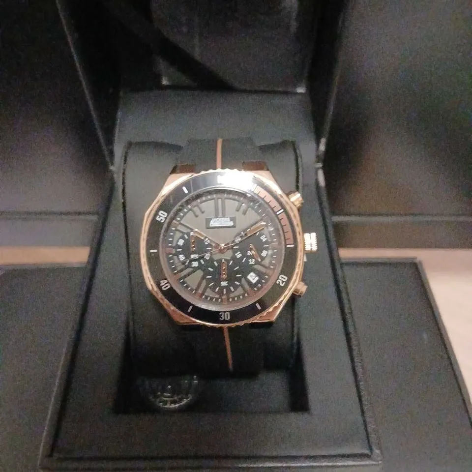 VICKERS AMSTRONGS FALCON ROSE BLACK CHRONOGRAPH WATCH VA0121