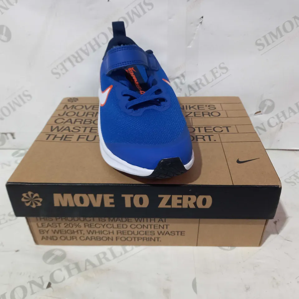 BOXED PAIR OF NIKE STAR RUNNER 3 SHOES IN BLUE UK SIZE 2