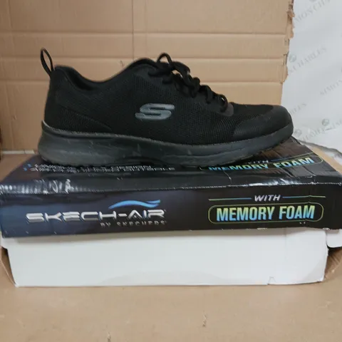 SKECHERS MENS SKECH-AIR TRAINERS BLACK SIZE 10