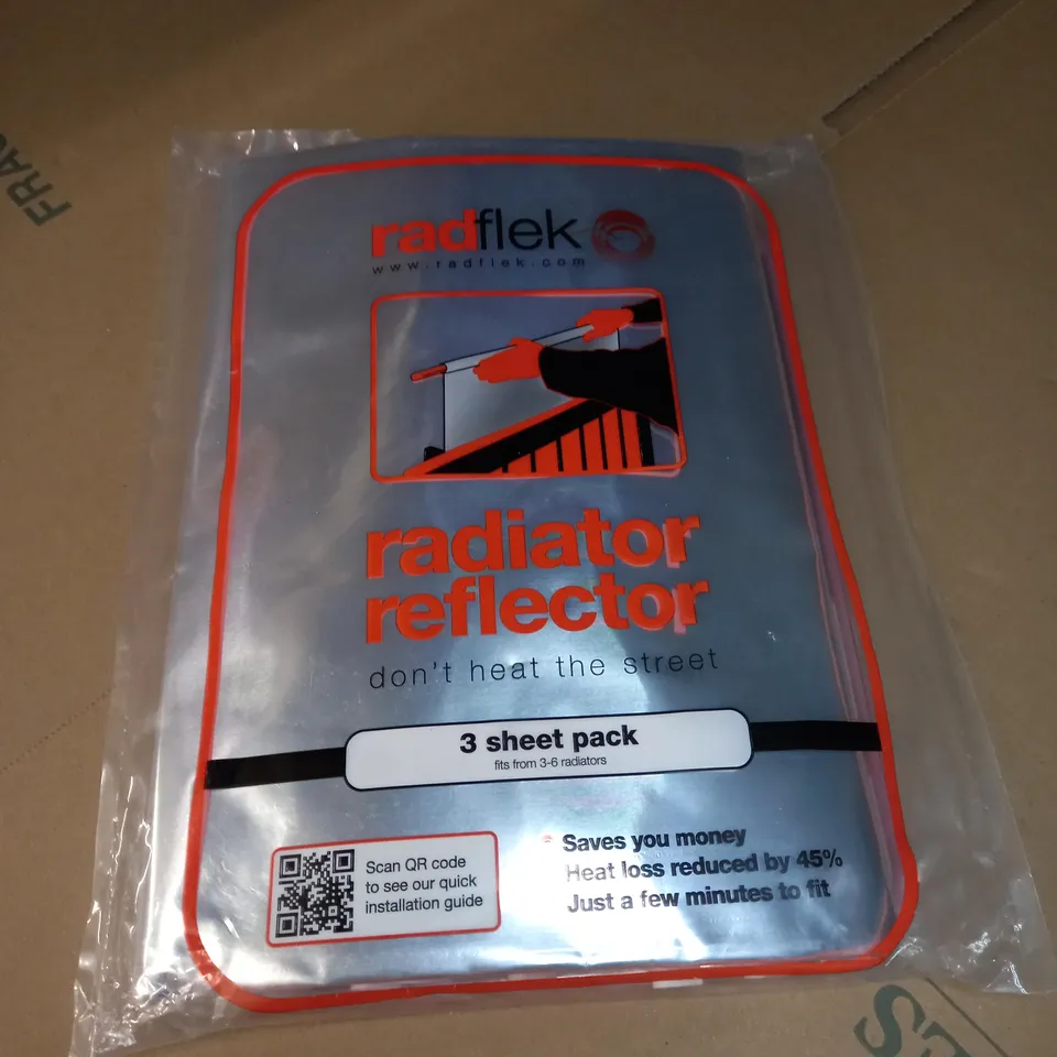 PACKAGED RADFLEK RADIATOR REFLECTOR - 3 SHEET PACK