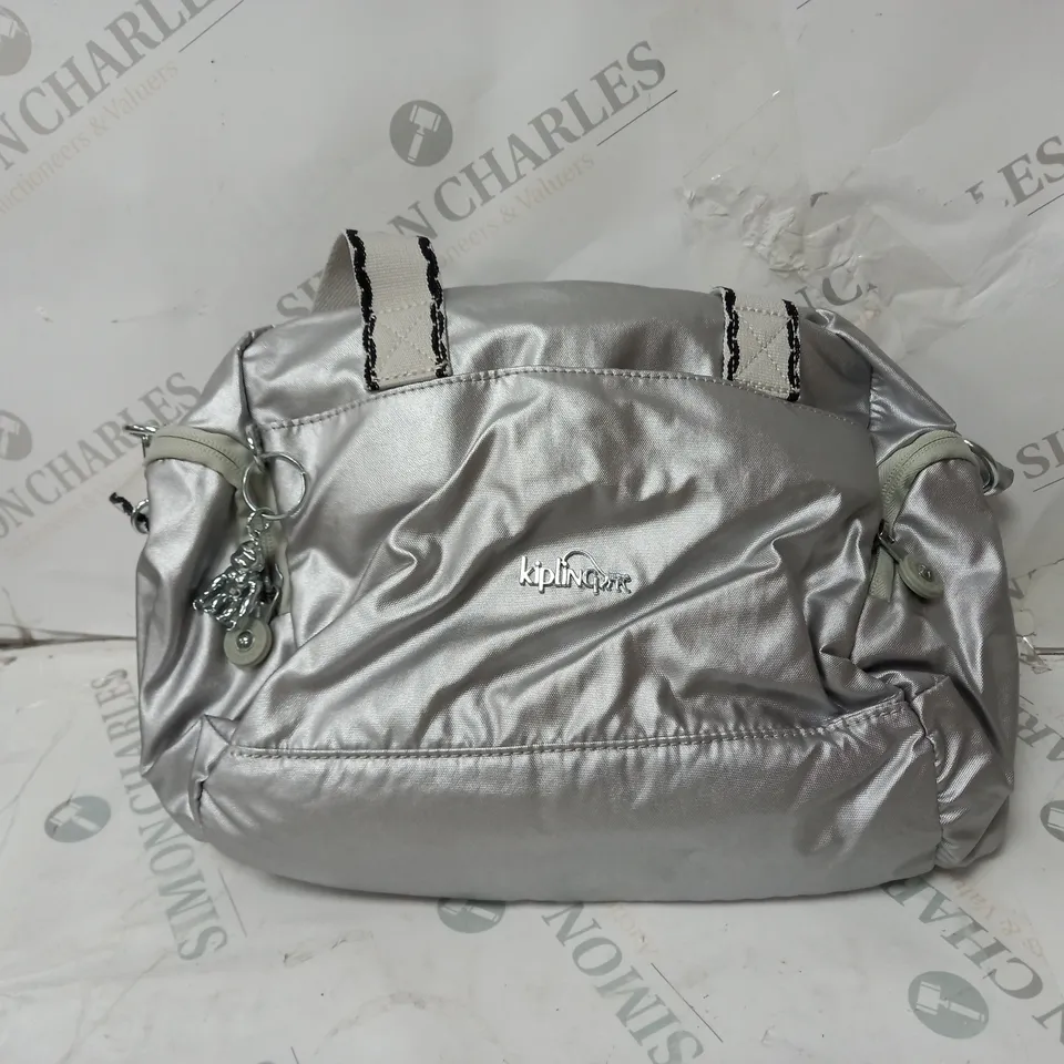 KIPLING CANDIS PREMIUM SHOULDER BAG WITH POUCH SILVER