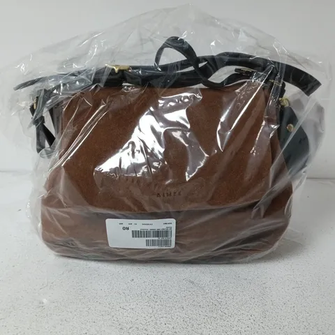 BAGGED AIMEE KESTENBERG DELRAY CONVERTIBLE SUEDE HANDBAG IN CHESTNUT