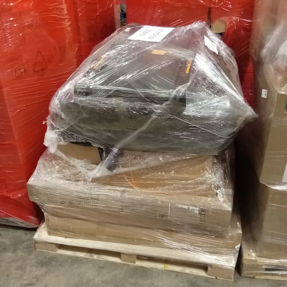 PALLET OF ASSORTED HOUSEHOLD GOODS AND PRODUCTS TO INCLUDE; WALKING PAD, FLATPACK FURNITURE ETC