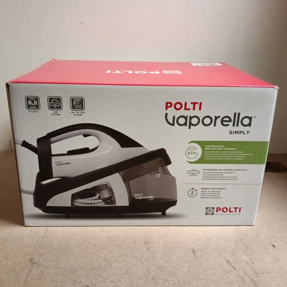 POLTI VAPORELLA SIMPLY STEAM IRON – BOXED