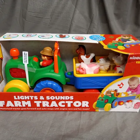 KIDDIELAND LIGHTS AND SOUNDS FARM TRACTOR - AGES 12M+