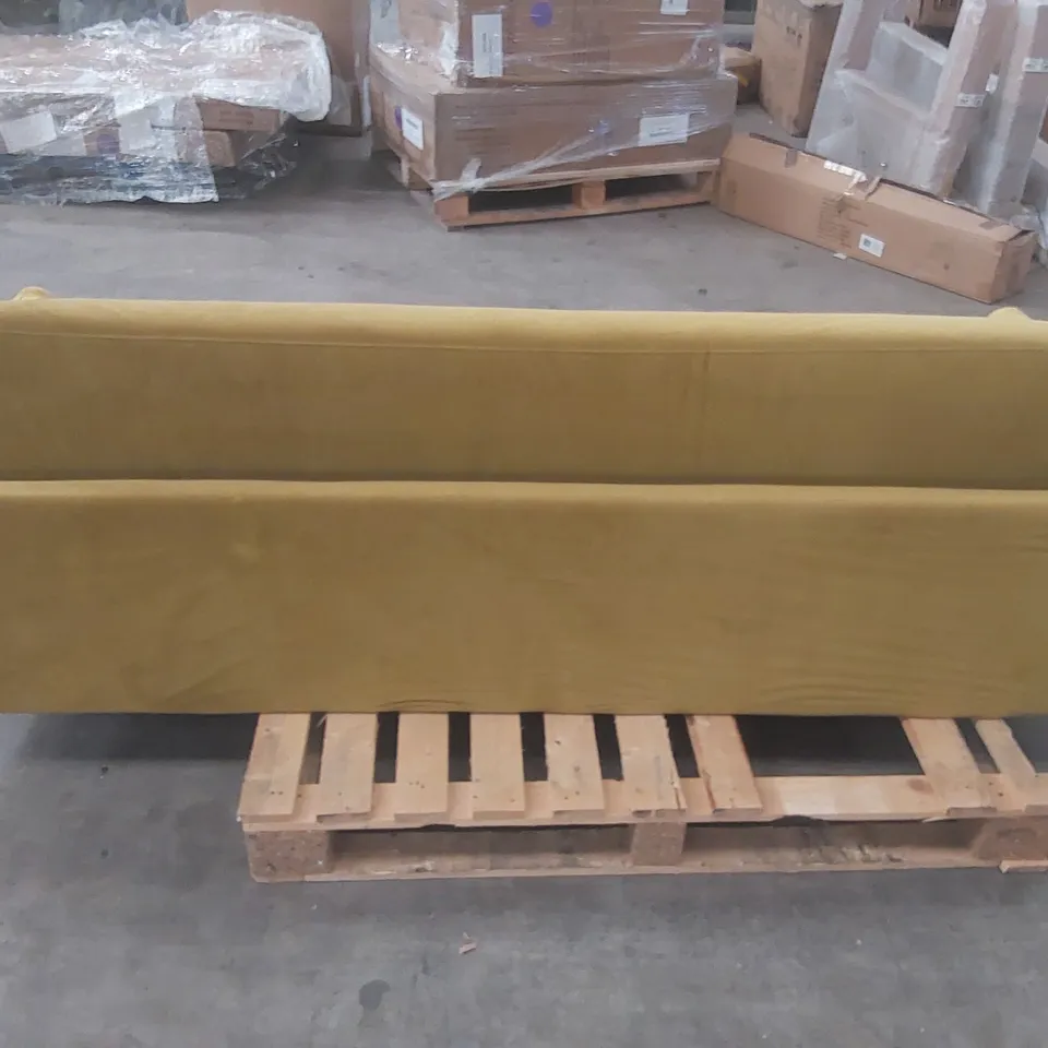 TEDDY SOFA 3 SEATER IN VELVET YELLOW
