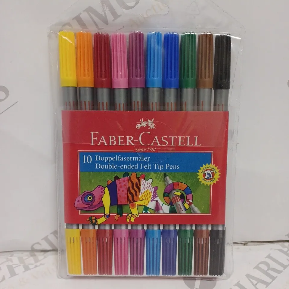 FABER-CASTELL 10 PACK OF DOUBLE ENDED FELT TIP PENS