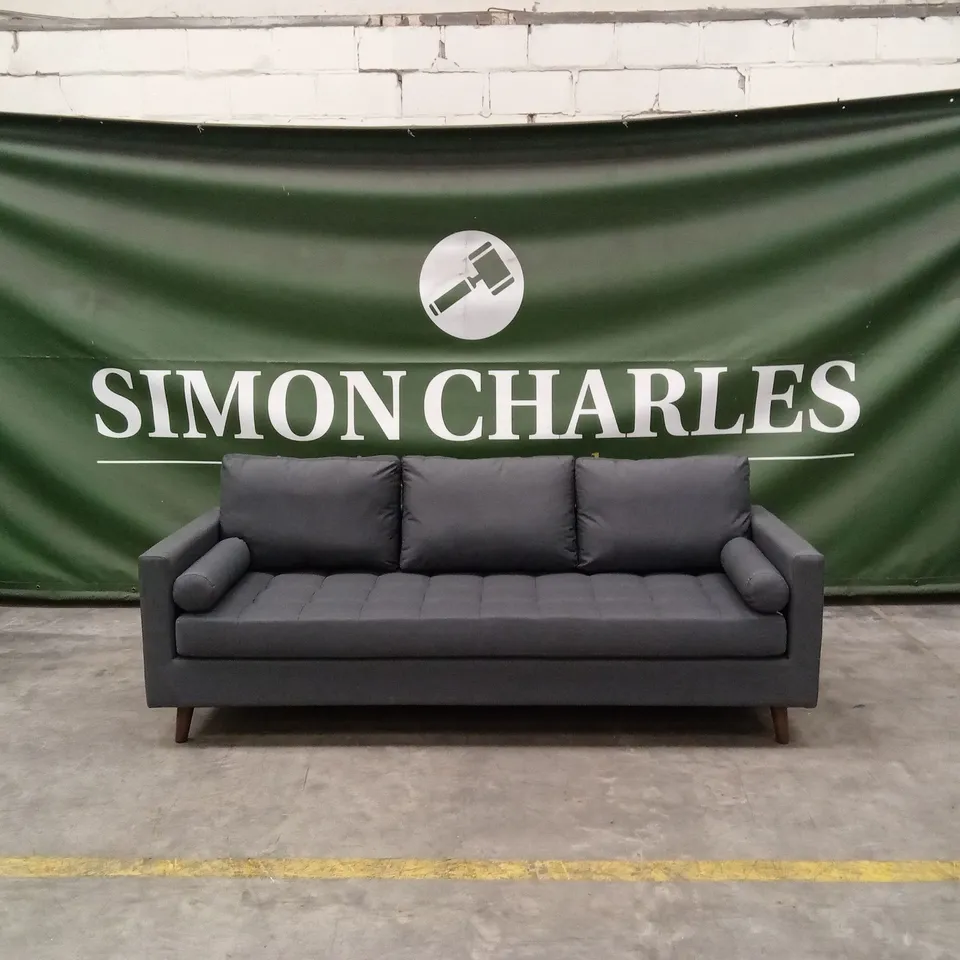 STANBERRY 3 SEATER OUTDOOR SOFA WITH 2 BOLSTER CUSHIONS IN GREY RRP £1399