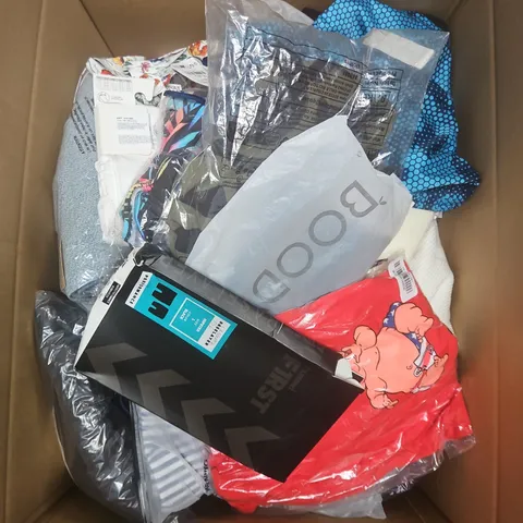 APPROXIMATELY 20 ASSORTED CLOTHING PRODUCTS IN VARIOUS STYLES & SIZES