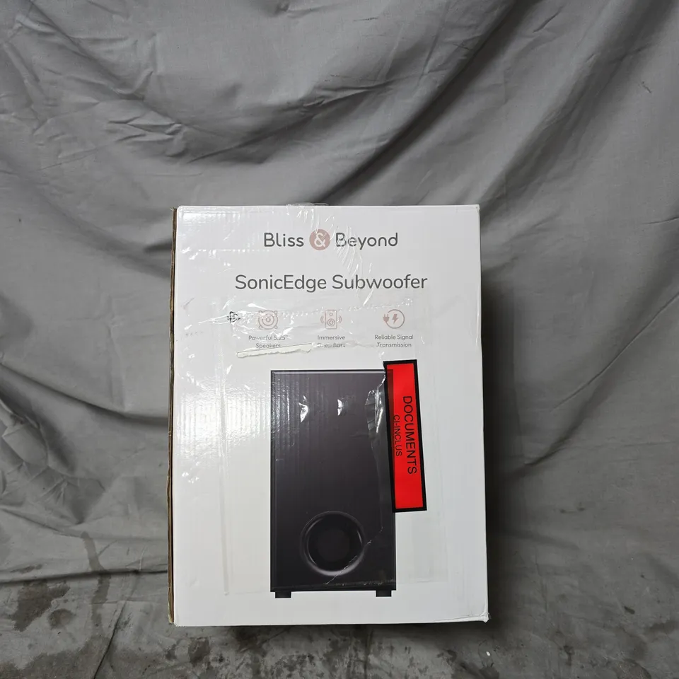 BLISS AND BEYOND SONICEDGE SUBWOOFER BOXED