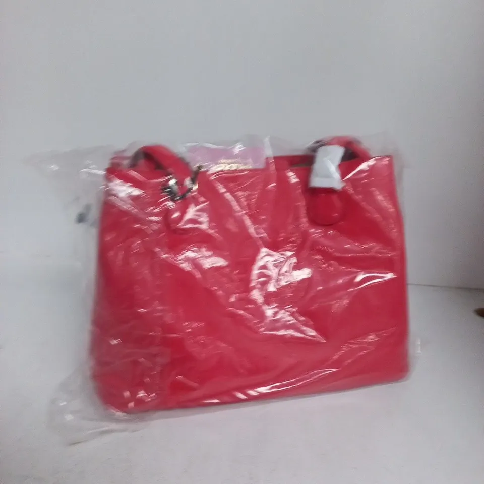 SADDLE REAL LEATHER HANDBAG – RED