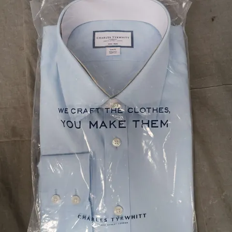 BAGGED CHARLES TYRWHITT SLIM FIT LONG SLEEVE SHIRT - 17.5" / 36"