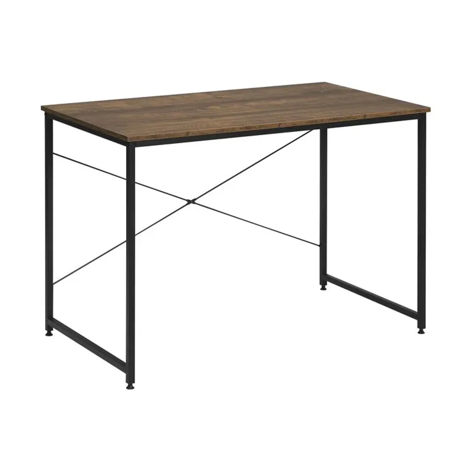 BOXED BOARD WITH METAL DESK BUREAU - WOODGRAIN
