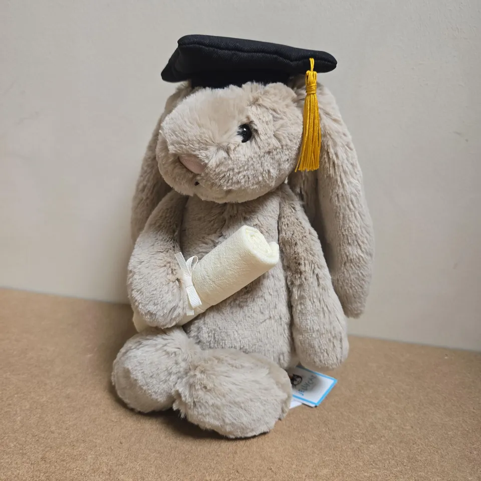 JELLYCAT- MY NAME IS BASHFUL BUNNY GRADUATION OUTFIT PLUSHIE