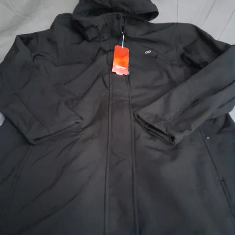 33,000FT MEN'S WATERPROOF JACKETS FLEECE LINING SOFTSHELL JACKET, BLACK - SIZE XL