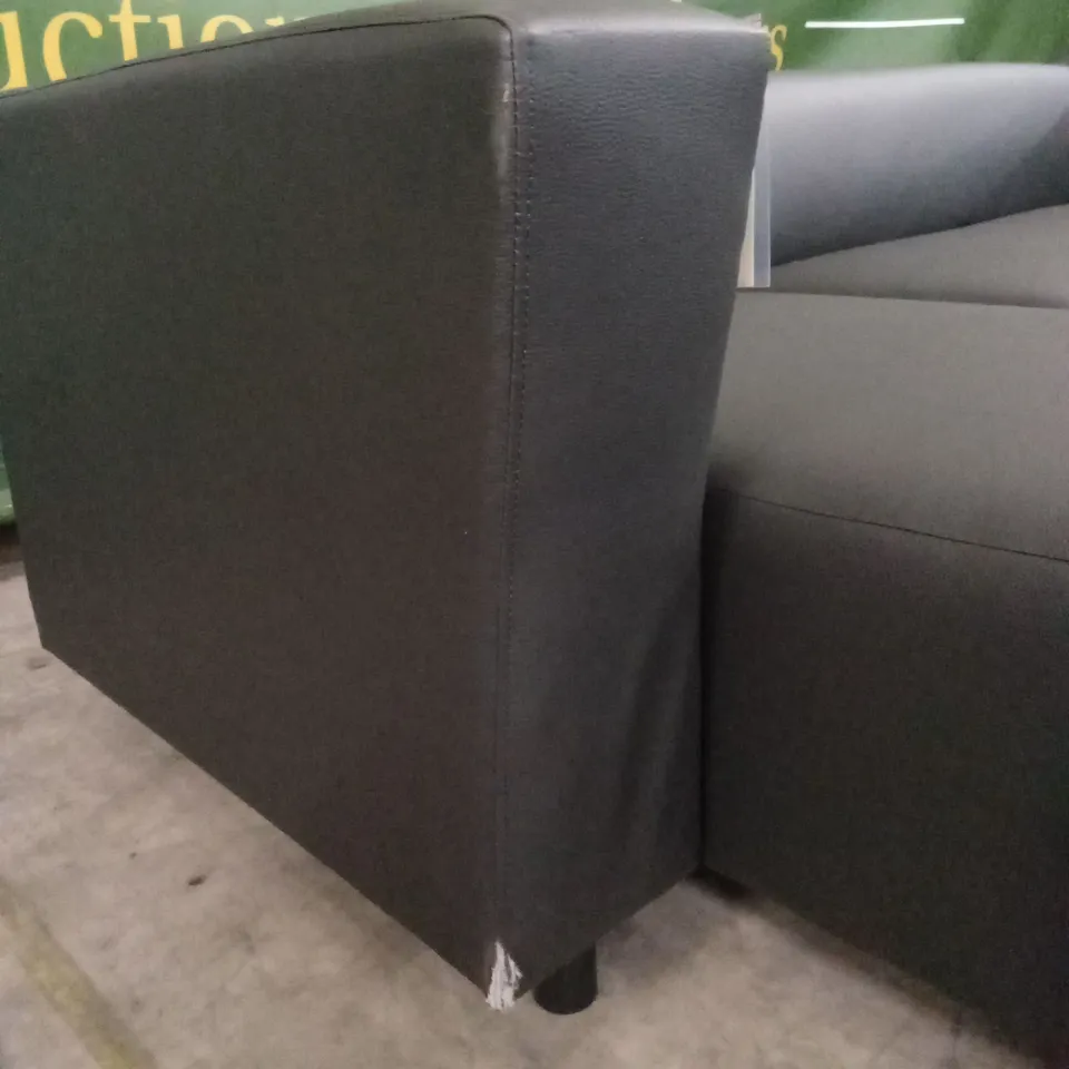 CLARKE LEFT HAND CORNER FAUX LEATHER CHAISE SOFA RRP £599