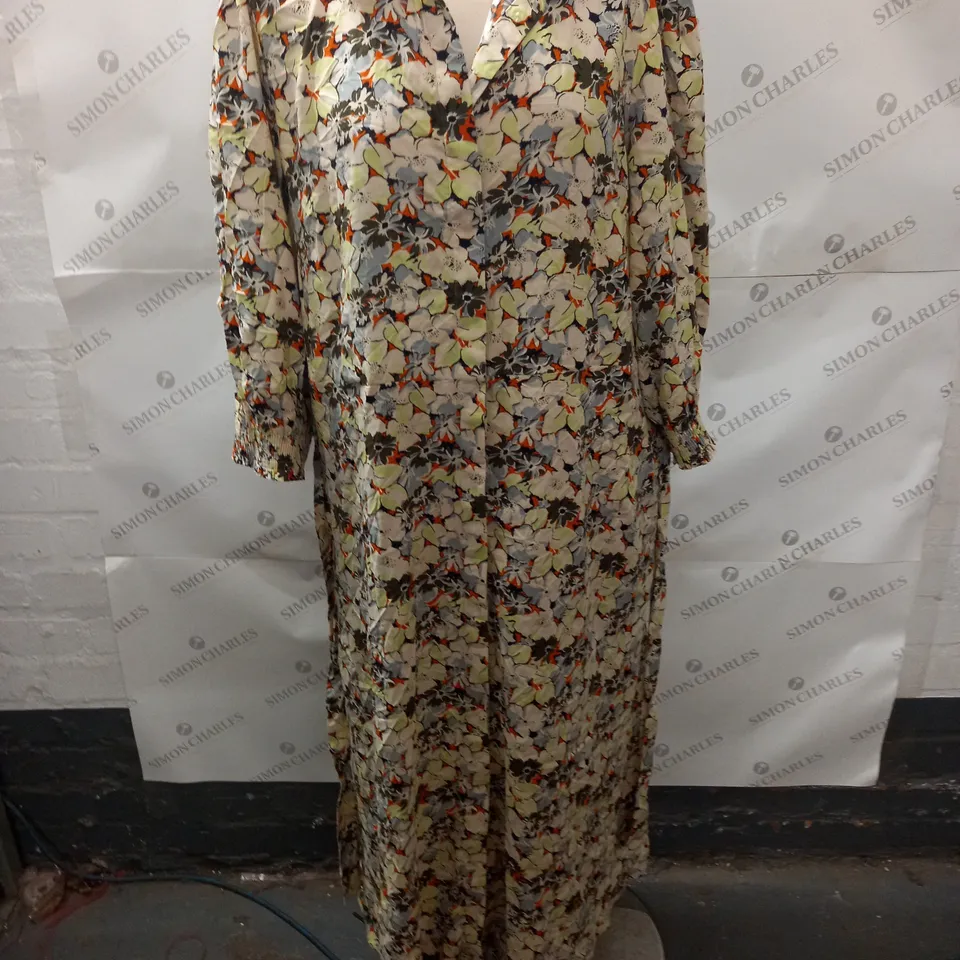 NEXT FLORAL MAXI SHIRT DRESS - 20