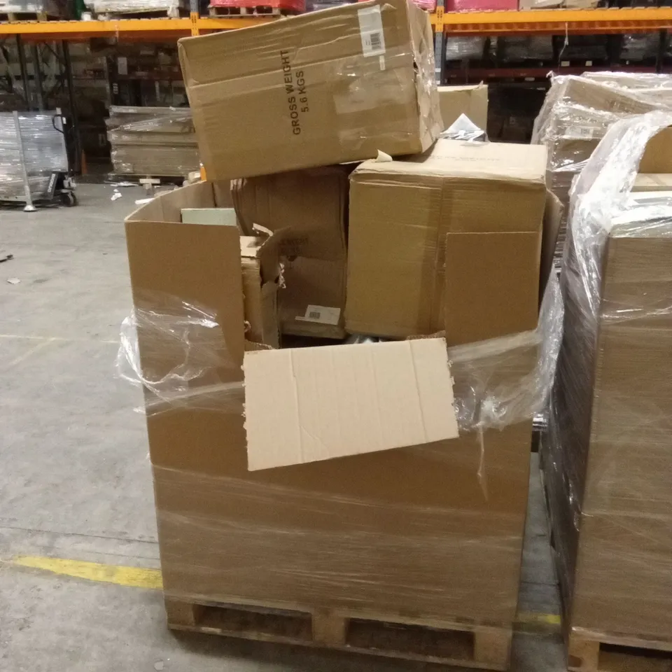 PALLET TO CONTAIN A LARGE QUANTITY OF DESIGNER HOME LIGHTING GOODS AND PRODUCTS 