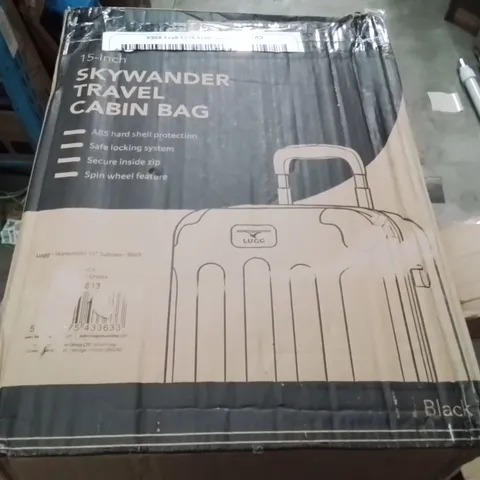 BOXED LUGG 15INCH SKYWANDER TRAVEL CABIN BAG BLACK