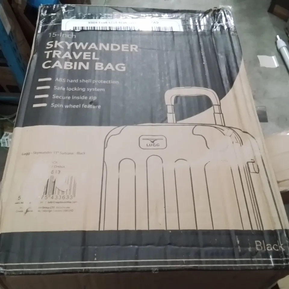 BOXED LUGG 15INCH SKYWANDER TRAVEL CABIN BAG BLACK