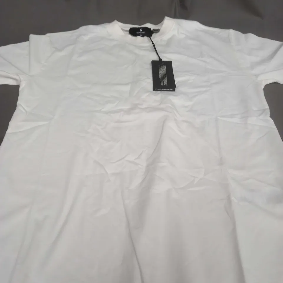 REPRESENT WHITE OVERSIZED T-SHIRT - XS