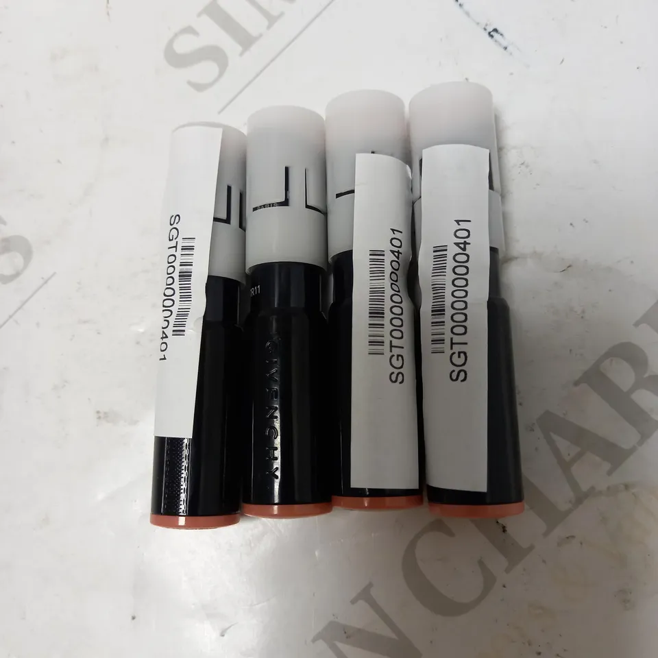 LOT OF 4 GIVENCHY LIPSTICKS - 01 NUDE RAVAGEUR 