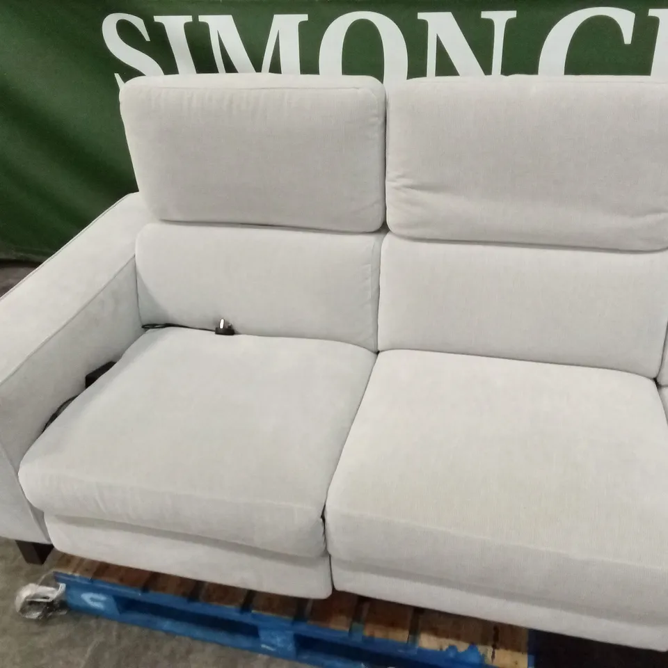 QUALITY DESIGNER ITALIAN MADE AGUSTO LARGE 4 SEATER FABRIC ELECTRIC RECLINER SOFA