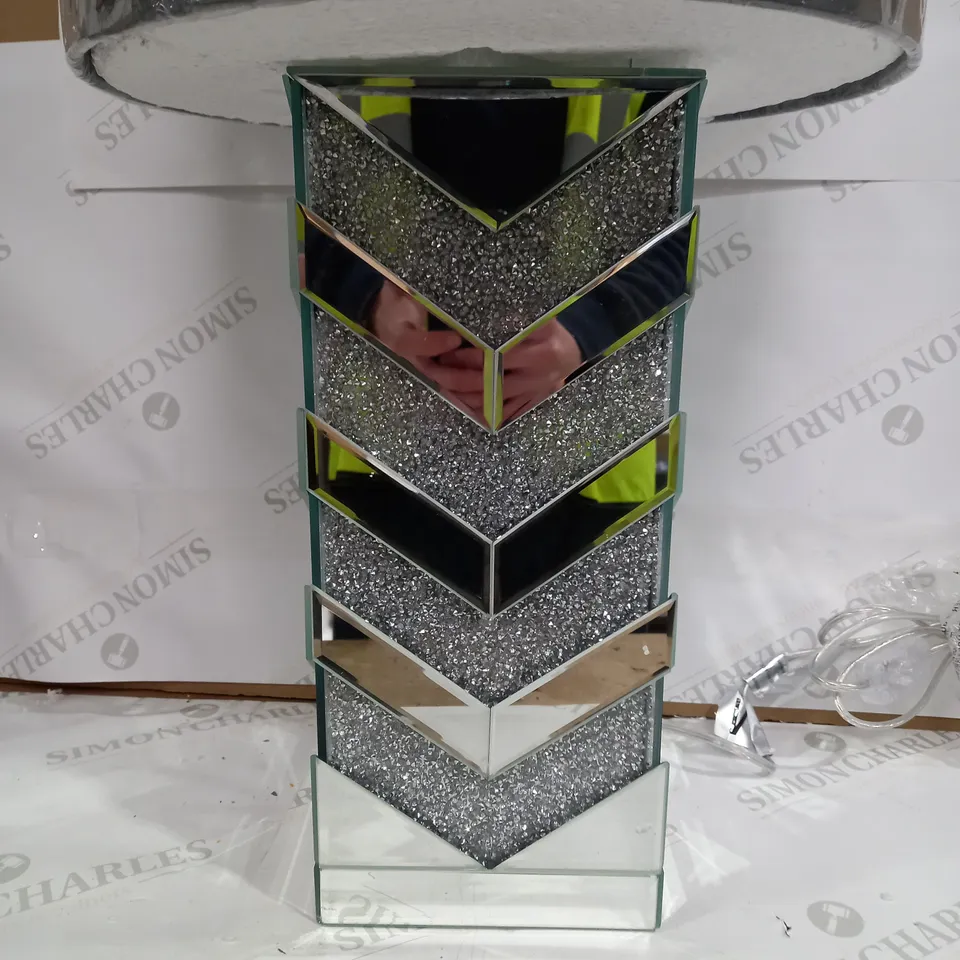 JM BY JULIEN MACDONALD ENCAPSULATED CRYSTAL CHEVRON LAMP