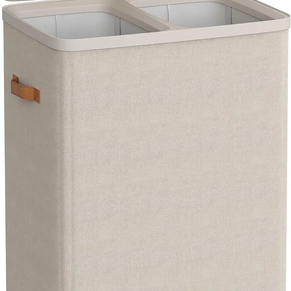 SONGMICS Laundry Basket, 170 L Dual Compartment Laundry Hamper