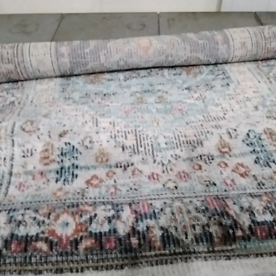 BRAND NEW PACO HOME TORRES CARPET IN BLUE - 80X150CM