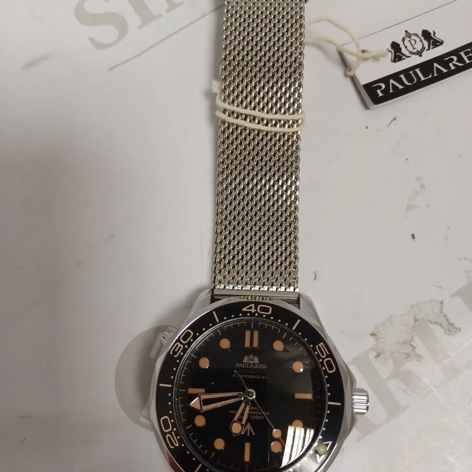 PAULARES SILVER WATCH WITH BRACELET STRAP