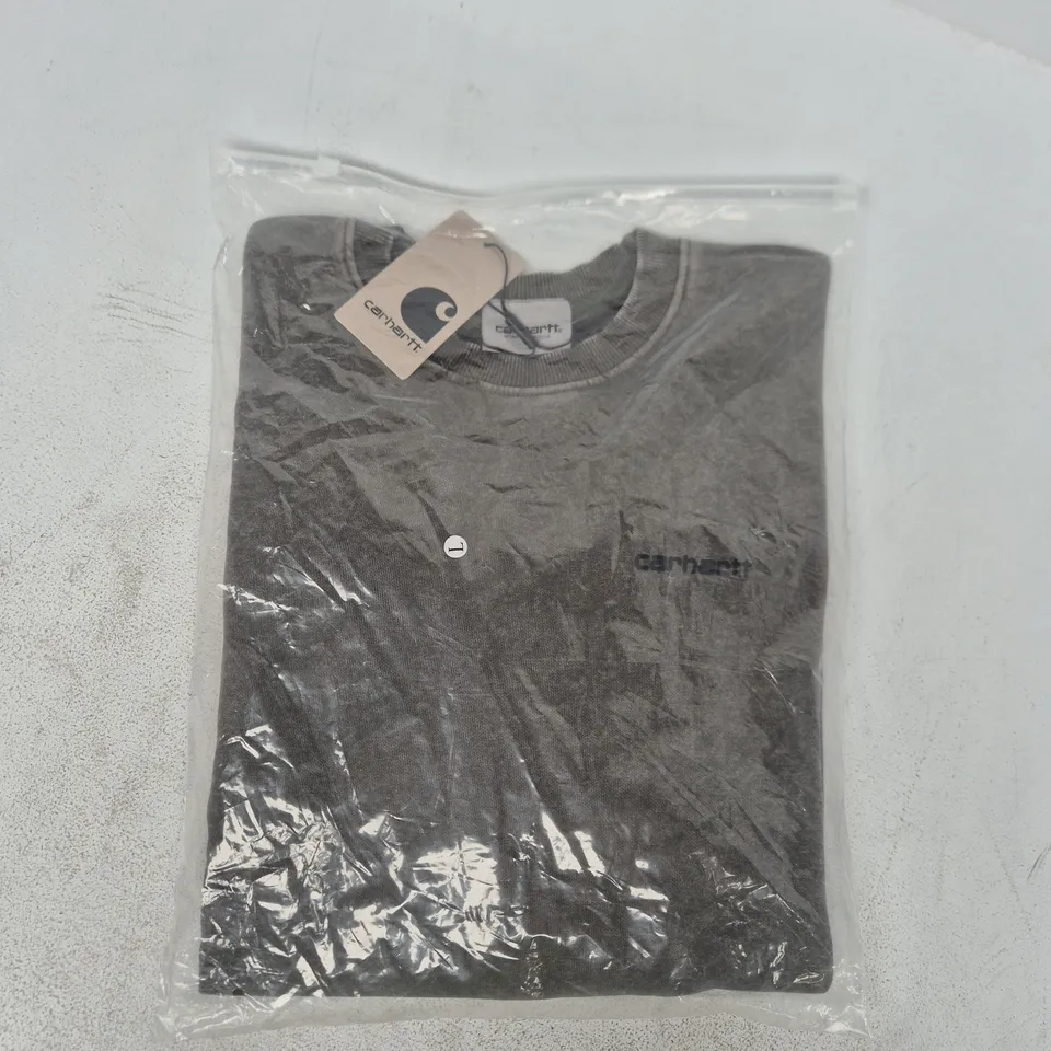 BAGGED CARHARTT SWEATSHIRT IN DUSTY DEEP OLIVE SIZE LARGE