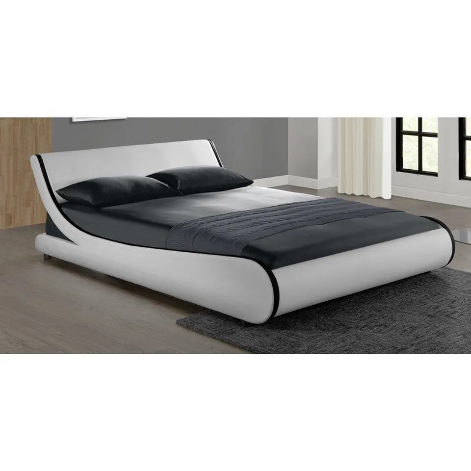 BERNE 150X200CM UPHOLSTERED BED FRAME 2 BOXES