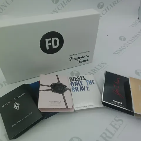 BOX OF APPROX 10 FD MIX AND MATCH 1.2ML TESTER SAMPLES