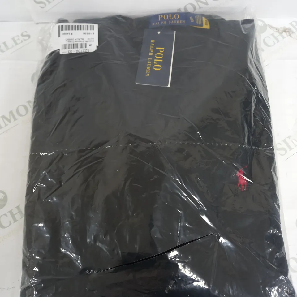POLO RALPH LAUREN FLEECE CREW IN BLACK - XL