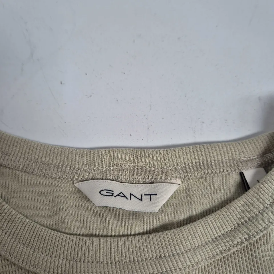 GANT HIGH NECK RIB TANK TOP – COUNTRY BEIGE, UK SIZE L