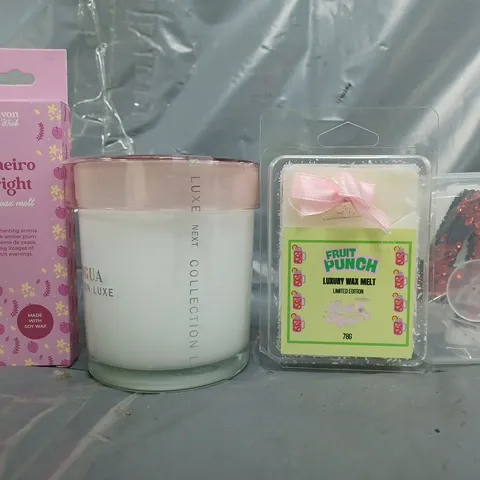 APPROXIMATELY 20 ASSORTED HOUSEHOLD ITEMS TO INCLUDE WAX MELTS, SCENTED CANDLE, ETC