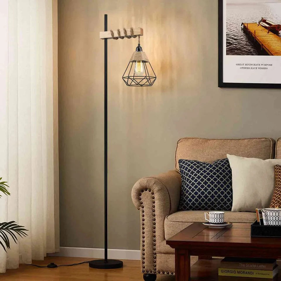 BOXED KUKKAPALLI 154cm BLACK ARCHED/ARC FLOOR LAMP (1 BOX)