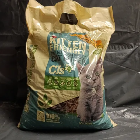 KITTEN FRIENDLY MILLED WOOD PELLET CAT LITTER (10LITRES)