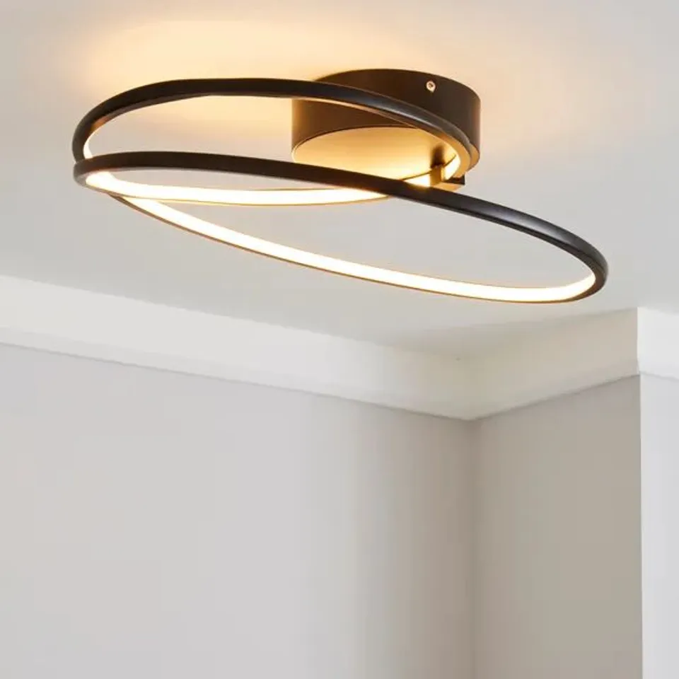 BOXED MENTON INTEGRATED LED SWIRL FLUSH CEILING LIGHT