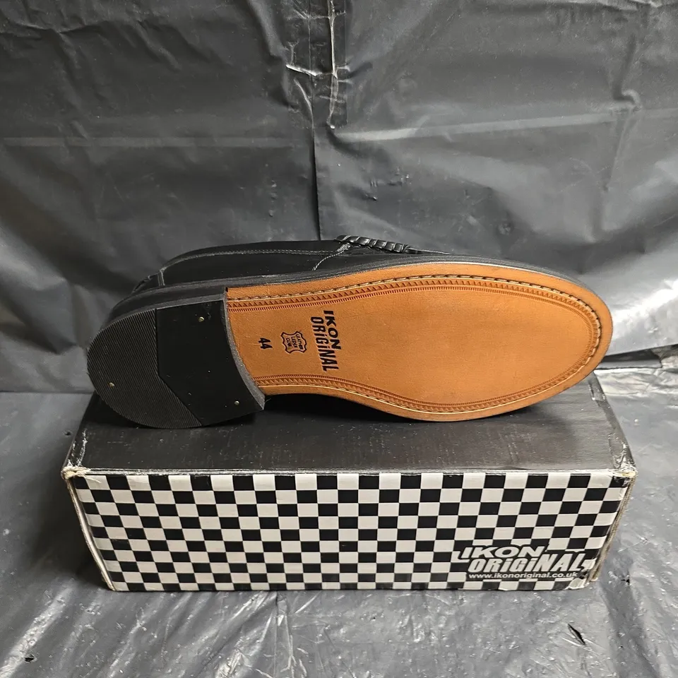 IKON ORIGINAL STAPLE COW LEATHER LOAFERS – BLACK, UK 10 / EU 44