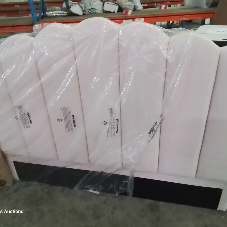 SUSAN UPHOLSTERED DOUBLE  BEDFRAME PINK (2 PARTS)