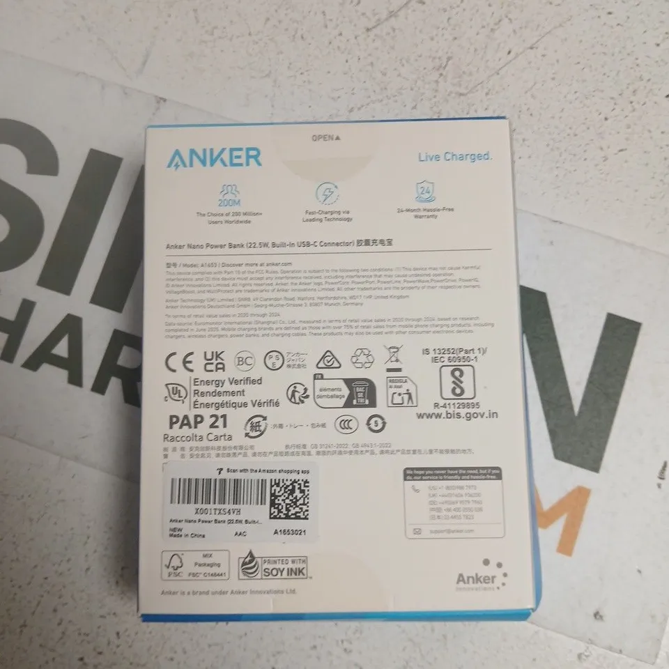 ANKER NANO POWER BANK – 22.5W, BOXED 