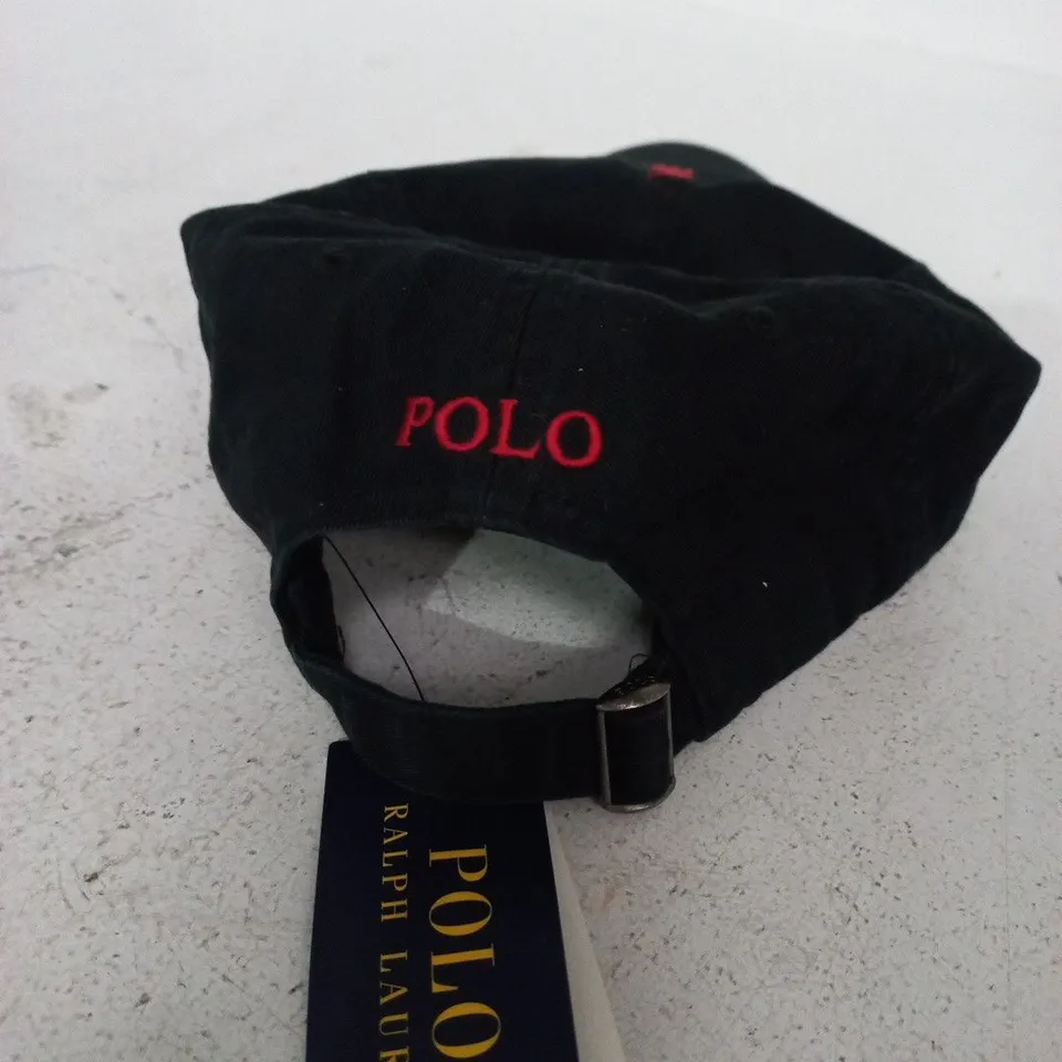 POLO RALPH LAUREN BLACK BASEBALL CAP - ONE SIZE