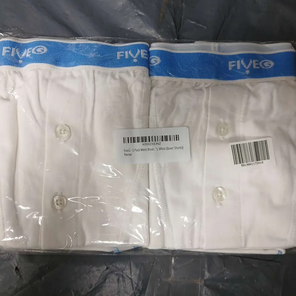 APPROXIMATELY 100 FIVEG BOXERS SHORTS IN WHITE - MEDIUM - COLLECTION ONLY