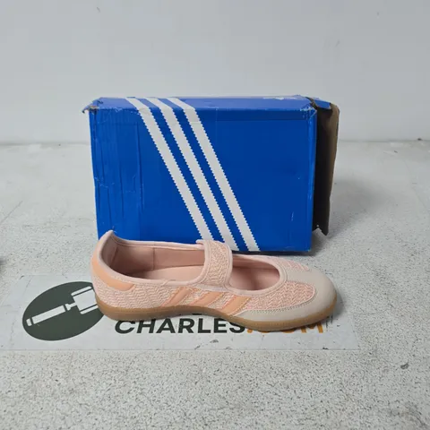 ADIDAS VELCRO TRAINERS – PINK MESH WITH BEIGE TOE, BOXED- UK 6.5 