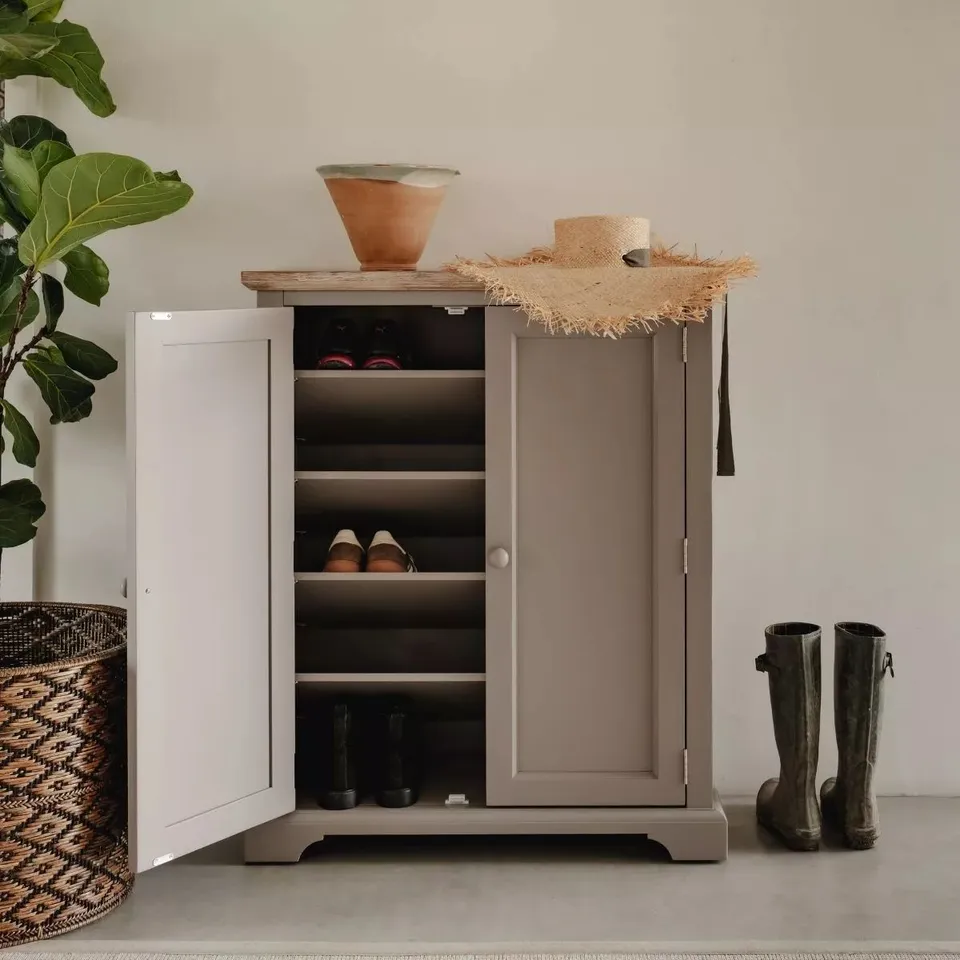 BOXED FLORENCE SHOE RACK-GREY